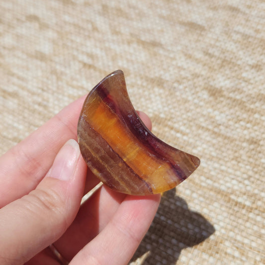 Yellow Fluorite Bowl Moon 43g