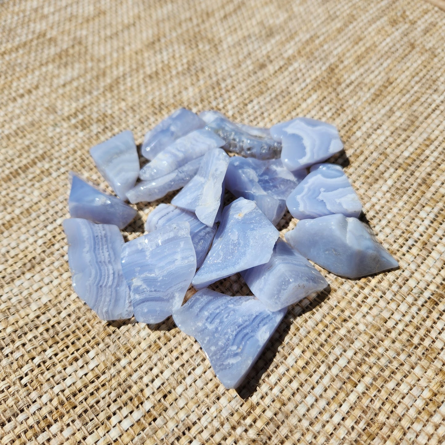 Blue Lace Agate Semi Tumble