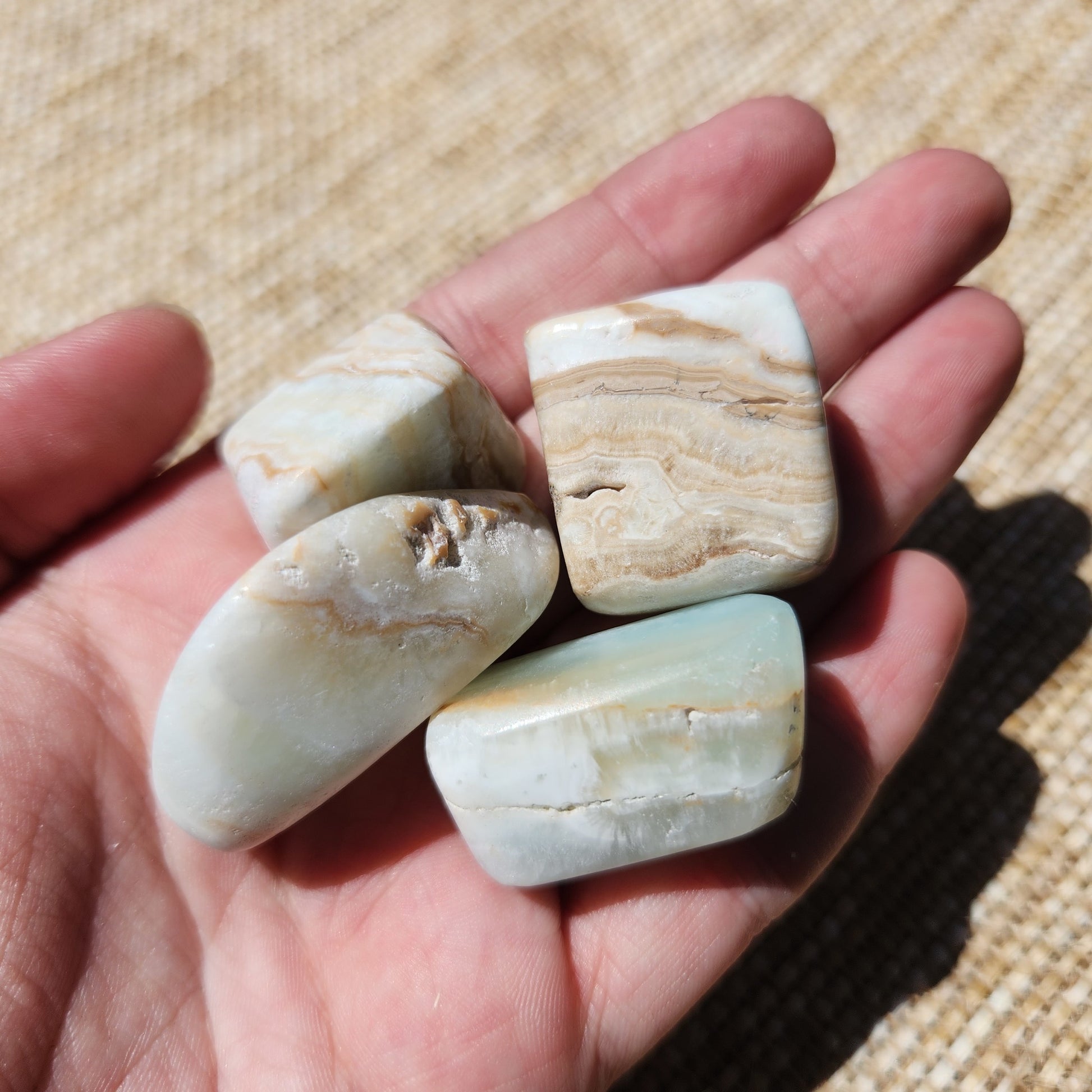 Caribbean Calcite Smooth Tumble Medium