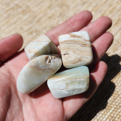 Caribbean Calcite Smooth Tumble Medium