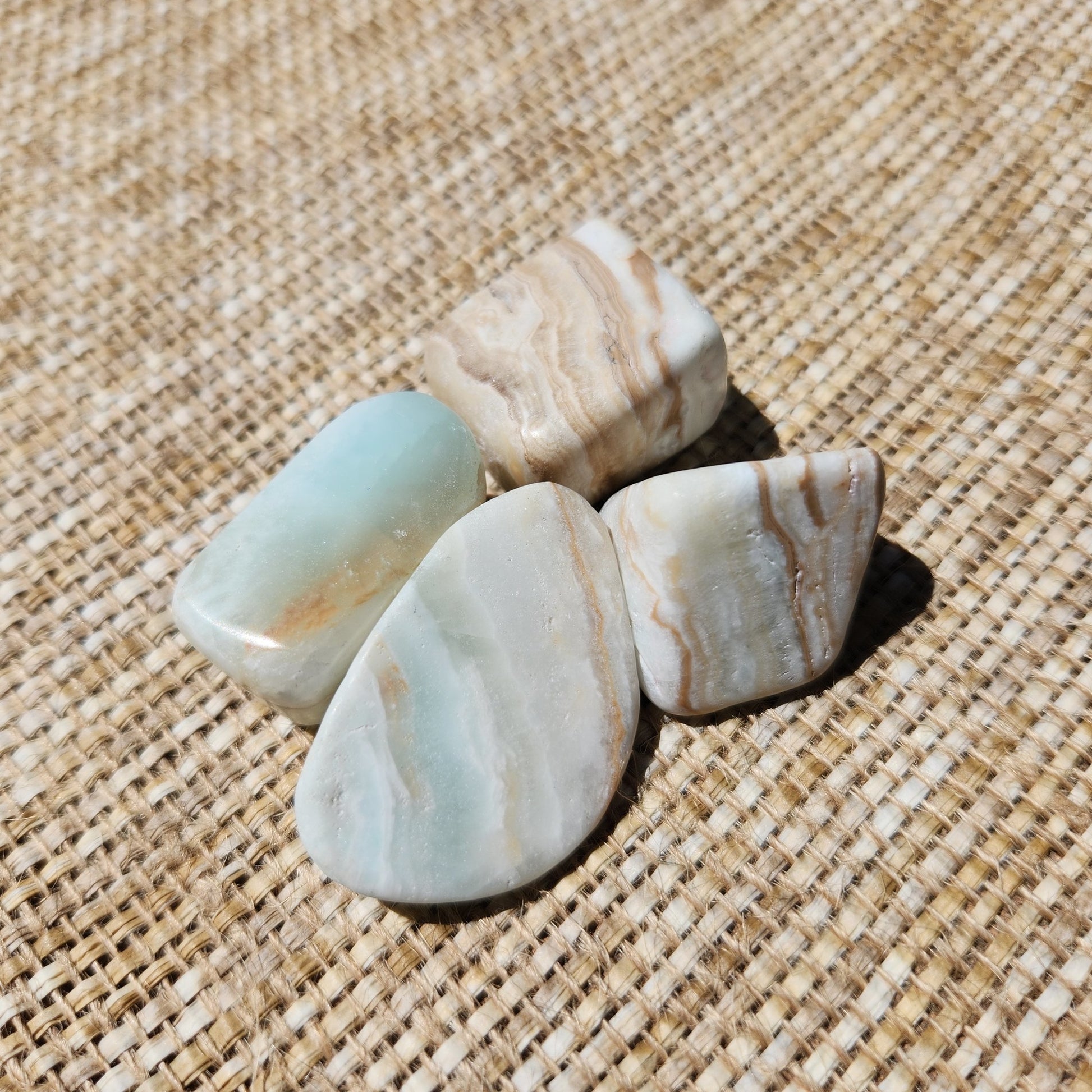 Caribbean Calcite Smooth Tumble Medium