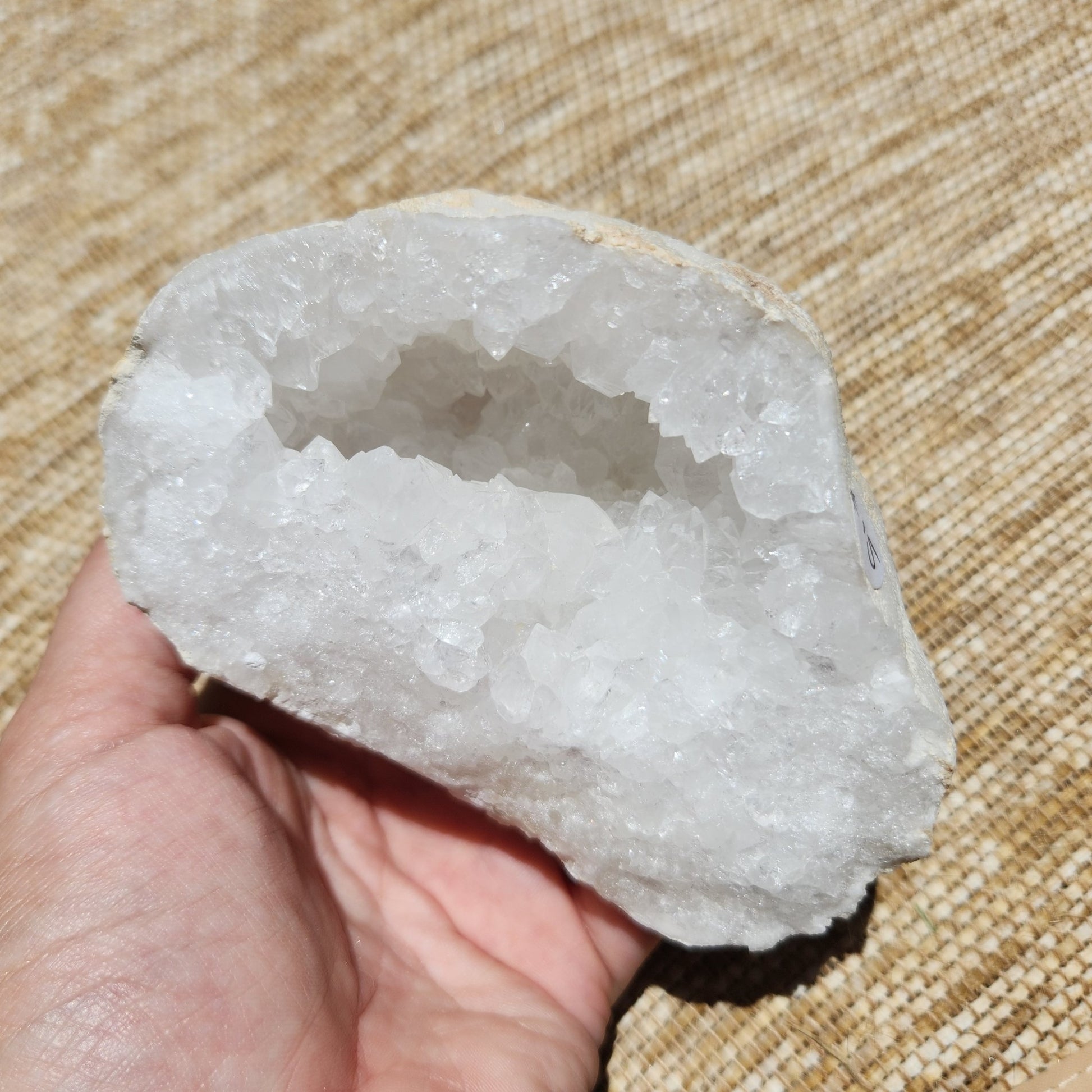 Clear Quartz Geode Half