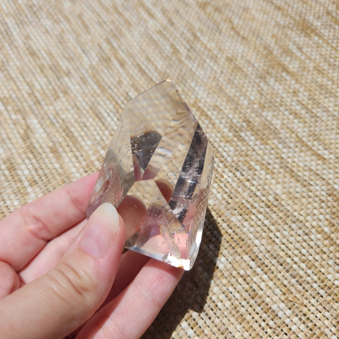 Clear Quartz with Inclusions Polished Freeform 127g