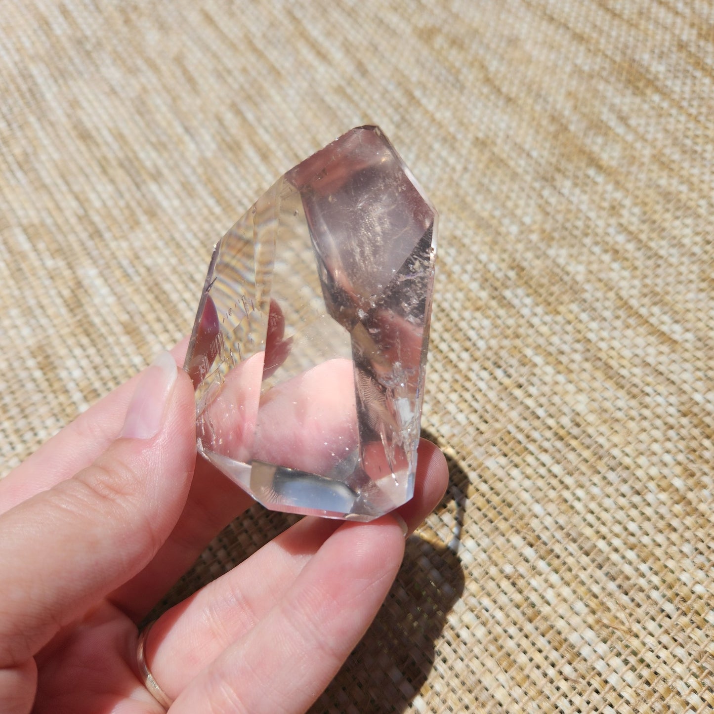 Clear Quartz with Inclusions Polished Freeform 127g