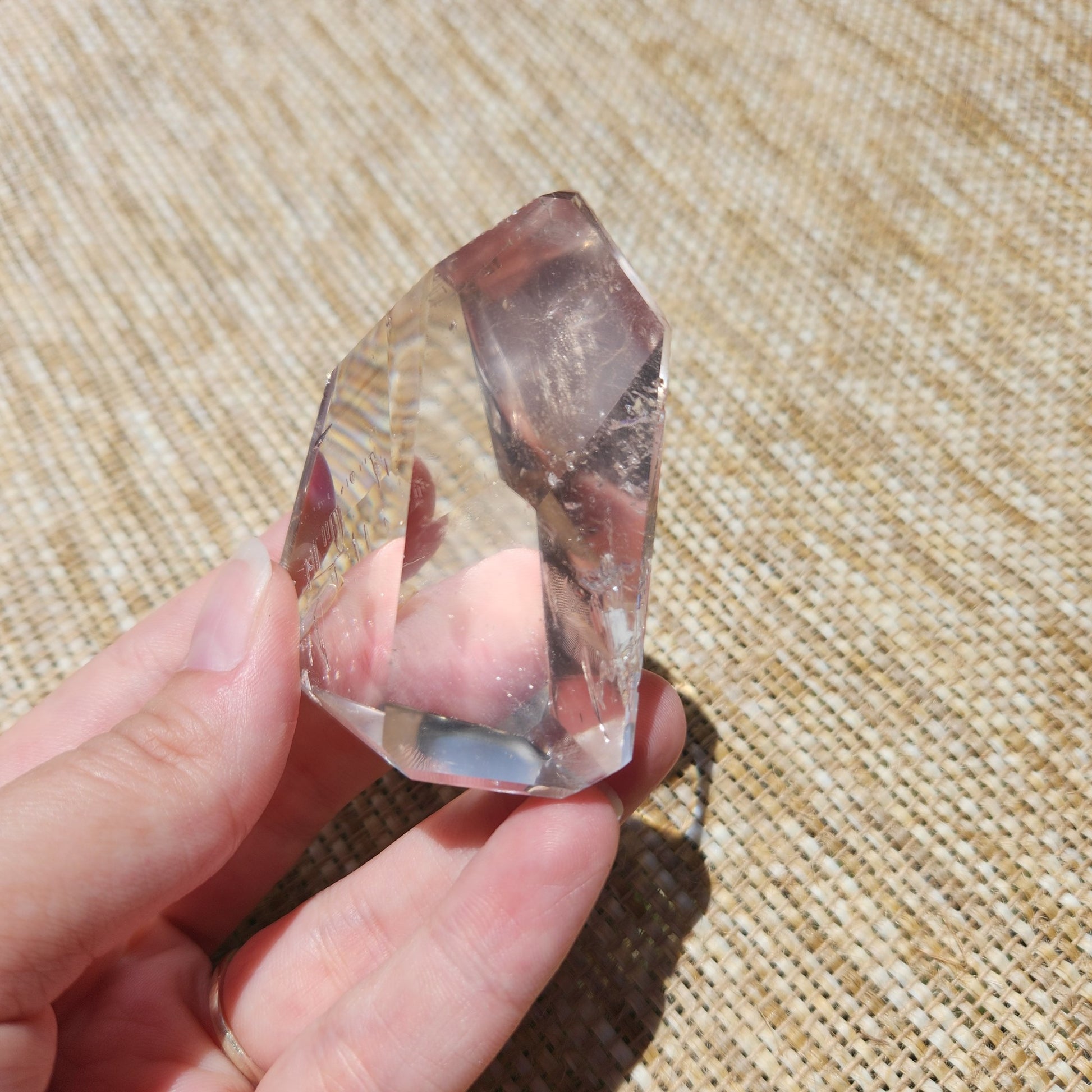 Clear Quartz with Inclusions Polished Freeform 127g