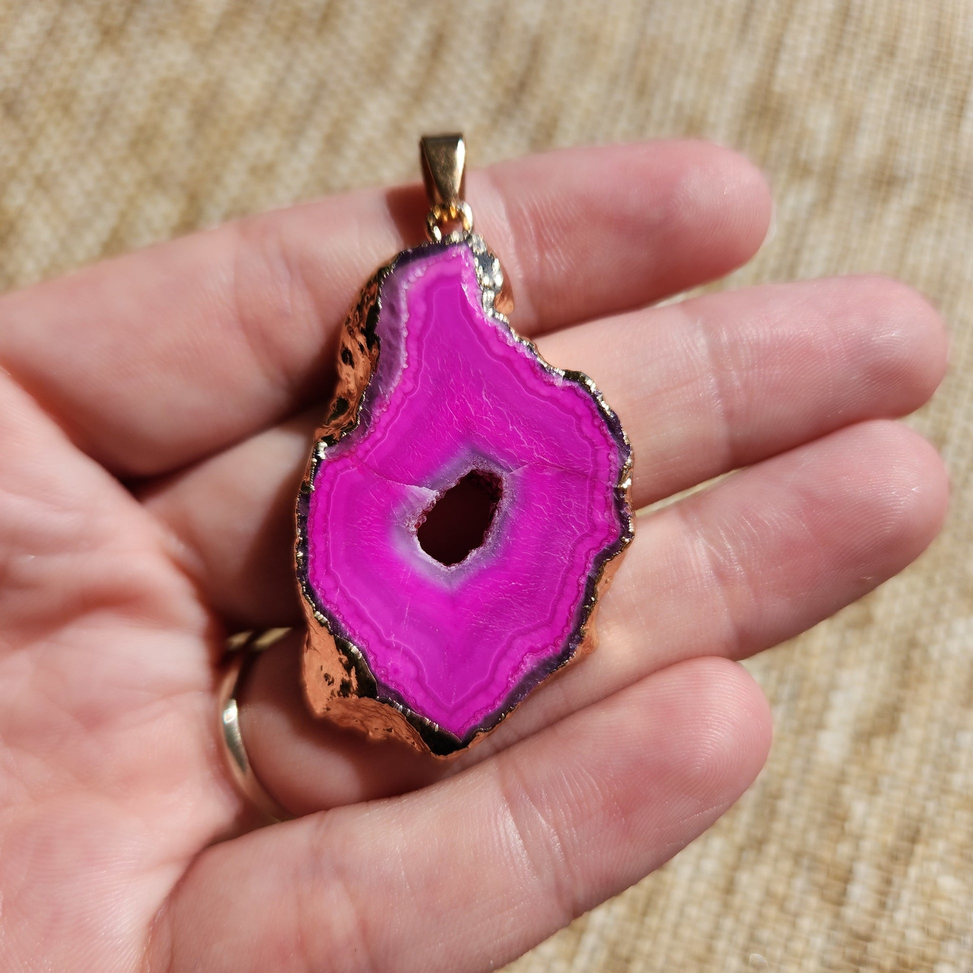 Dyed Agate Pendant