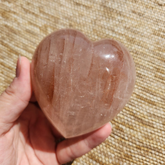 Fire Quartz Heart 419g