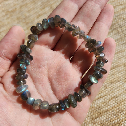 Labradorite Chip Bracelet 8mm