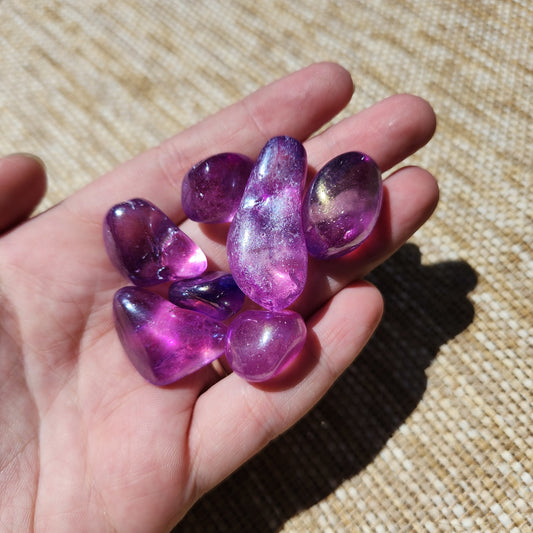 Purple Aura Quartz Tumble