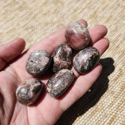 Rhodochrosite and Lepidolite Tumble