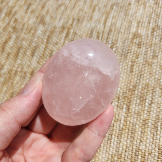 Rose Quartz Palm Stone