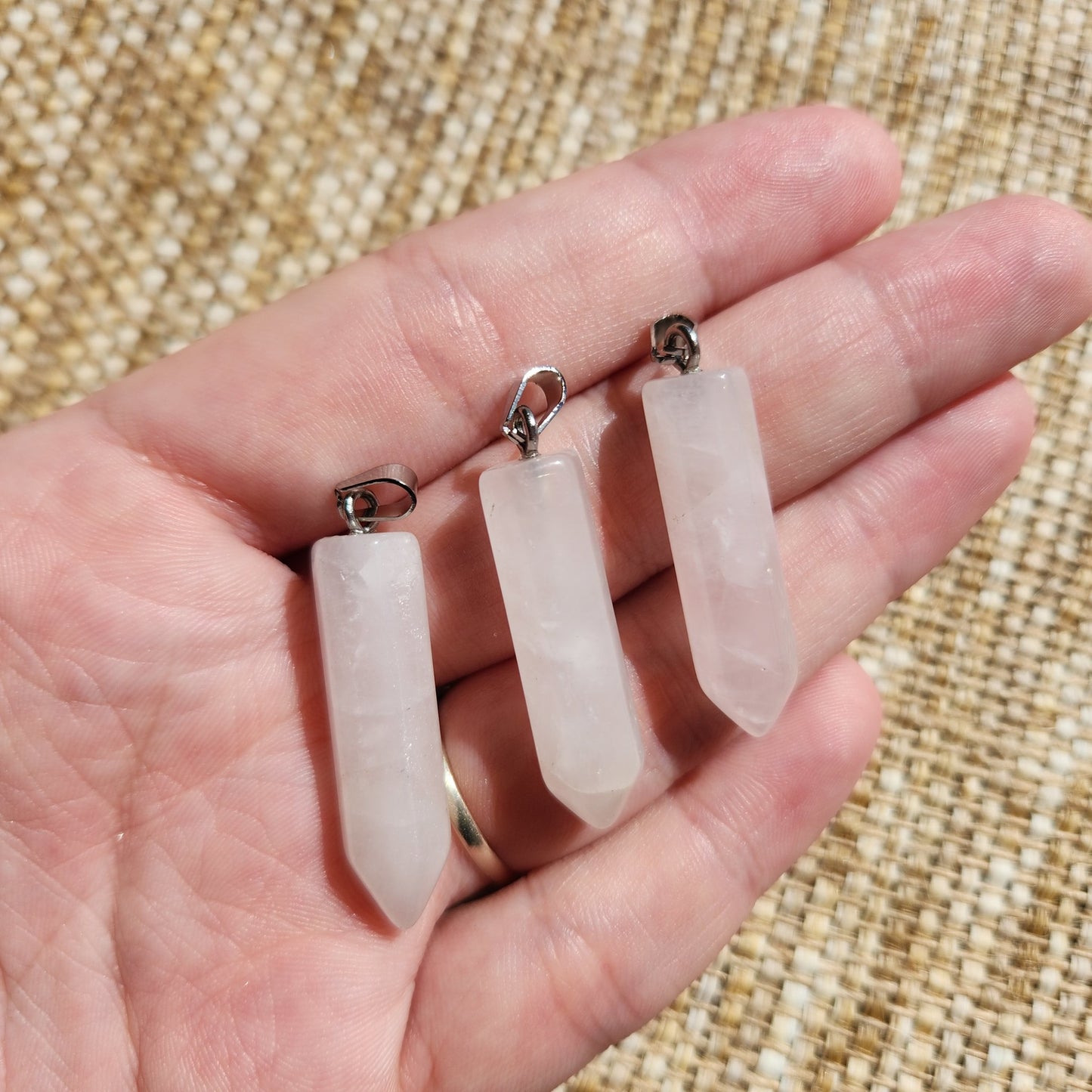 Rose Quartz Point Pendant