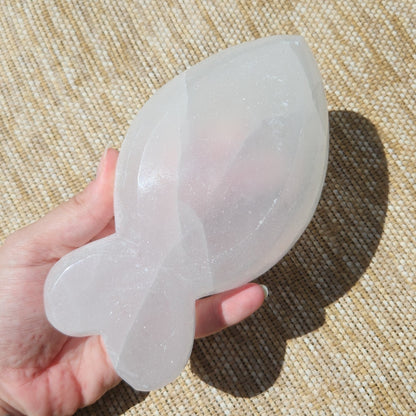 Selenite Bowl - Fish