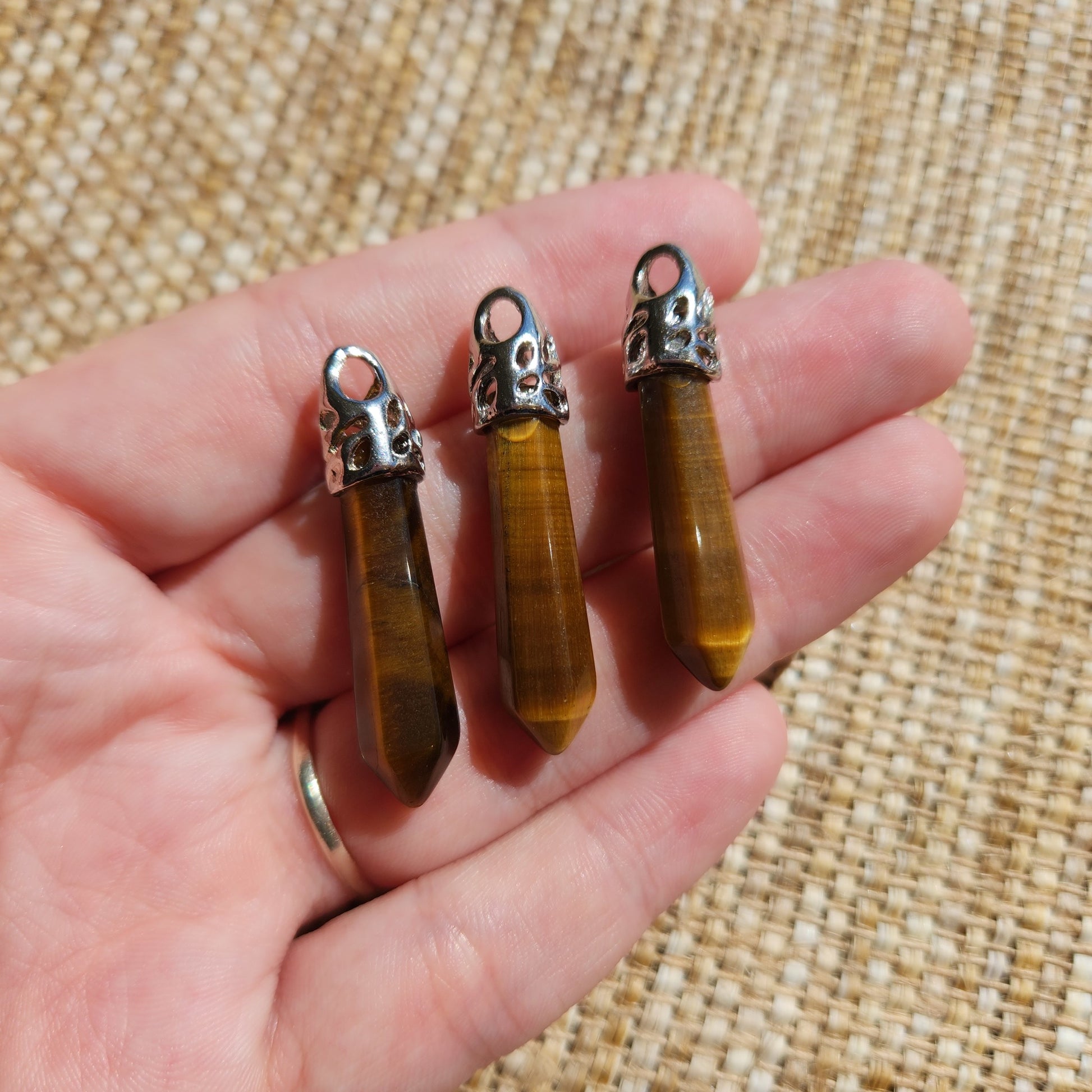 Tigers Eye Point Pendant